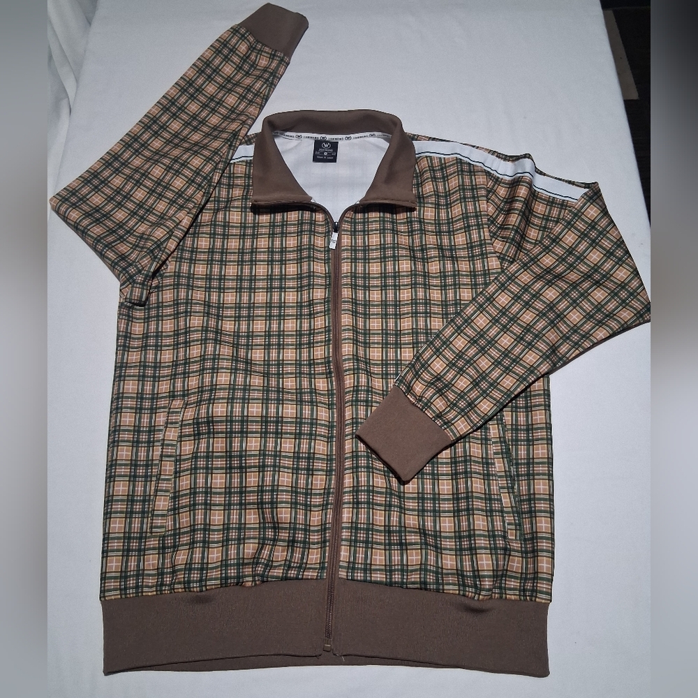 Brown and Green Plaid Performance Jacket
